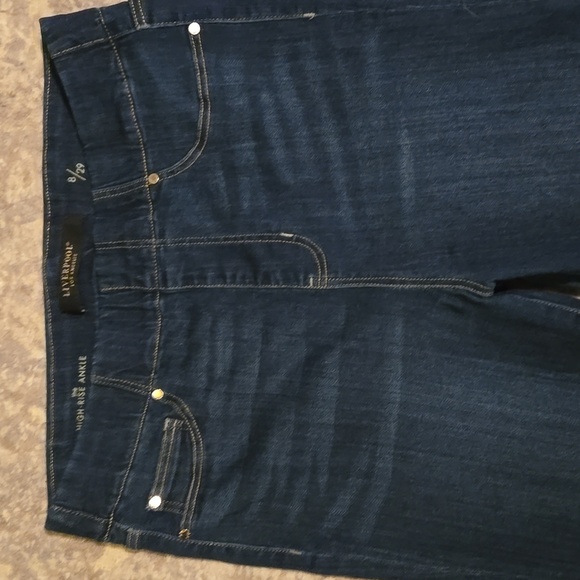 Liverpool High Rise Ankle Women's 8/29 Pull On Skinny Jeans Dark Wash - Picture 2 of 9